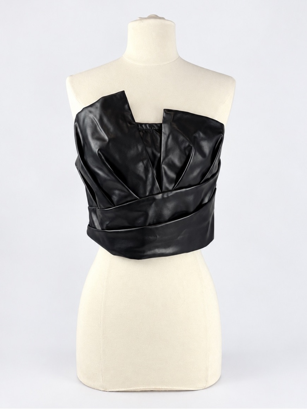 Faux Leather Crop Top